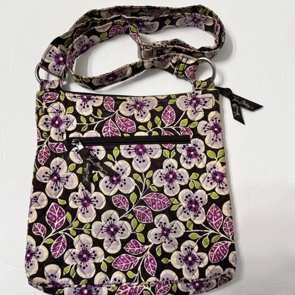 Vera Bradley Plum Petals Hipster Crossbody Bag - Picture 2 of 7